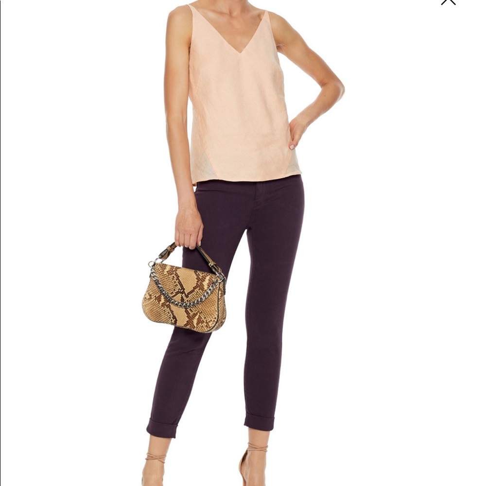 J BRAND Lucy linen-voile camisole